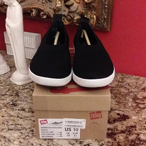 0316 Fitflop Uberknit Slip On Ballerina Shoes - Picture 2 of 8